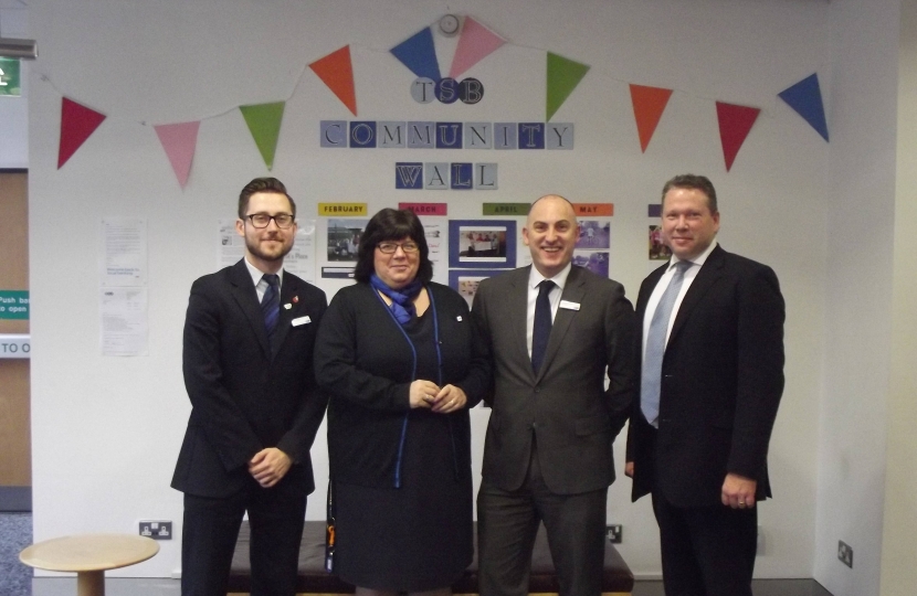 Karl meets with the team at Lincoln's TSB Branch