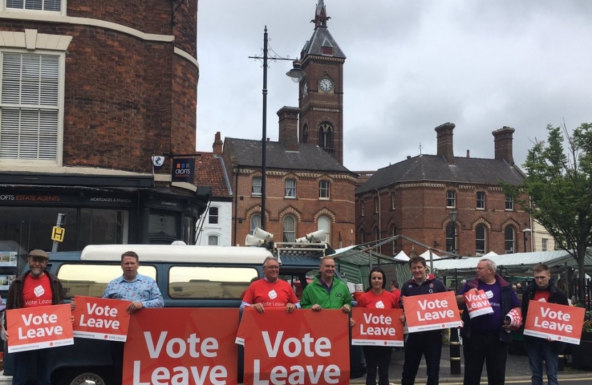 Vote Leave stop at Louth Market