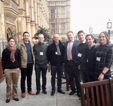 Karl McCartney JP MP with Service Personnel from RAF Waddington on the House of Commons’ Terrace
